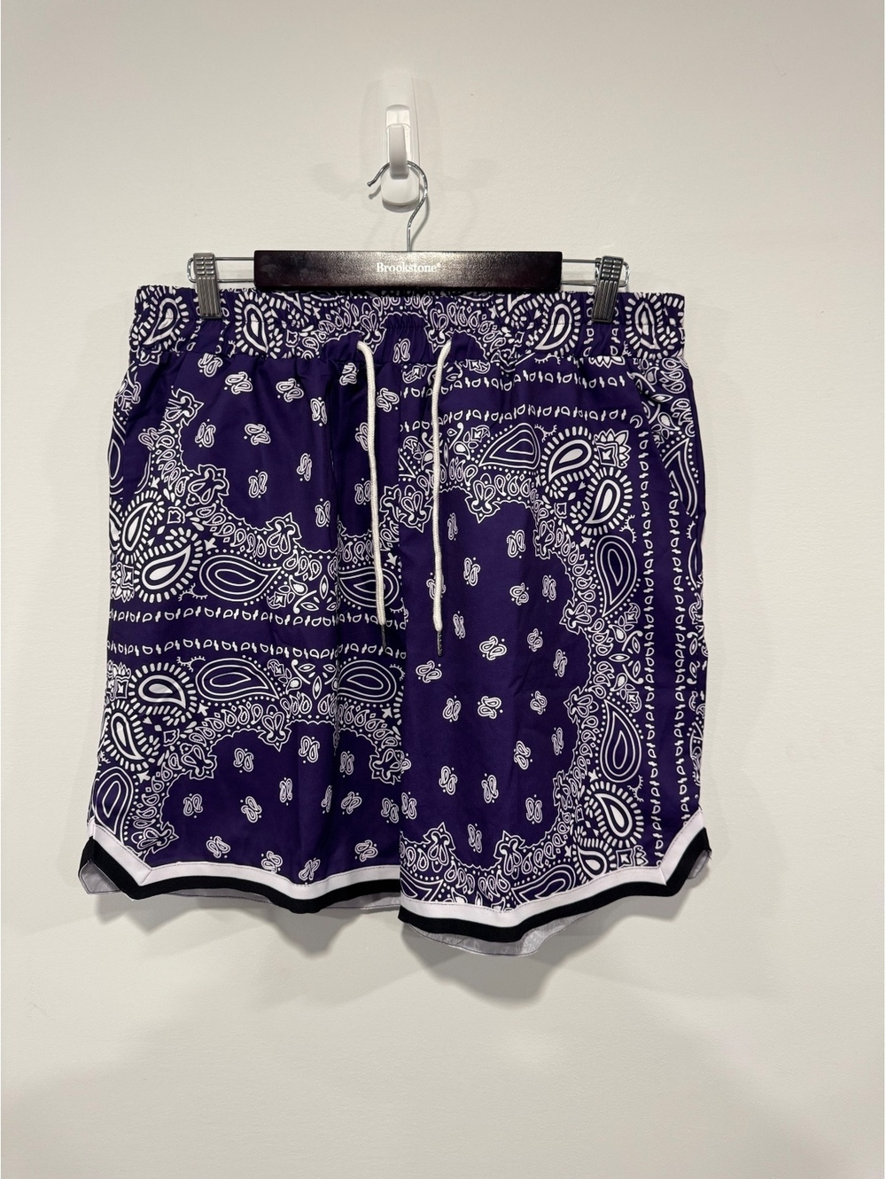 Romwe Bandana Purple Shorts Men’s XXL